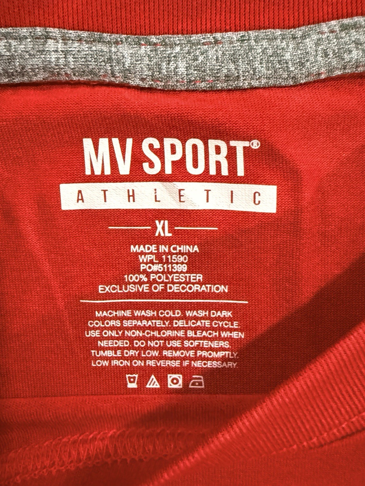 “DEA ACADEMY” Red Dri-Fit Style Athletic T Shirt – Size XL – by MV Sport – NWT!