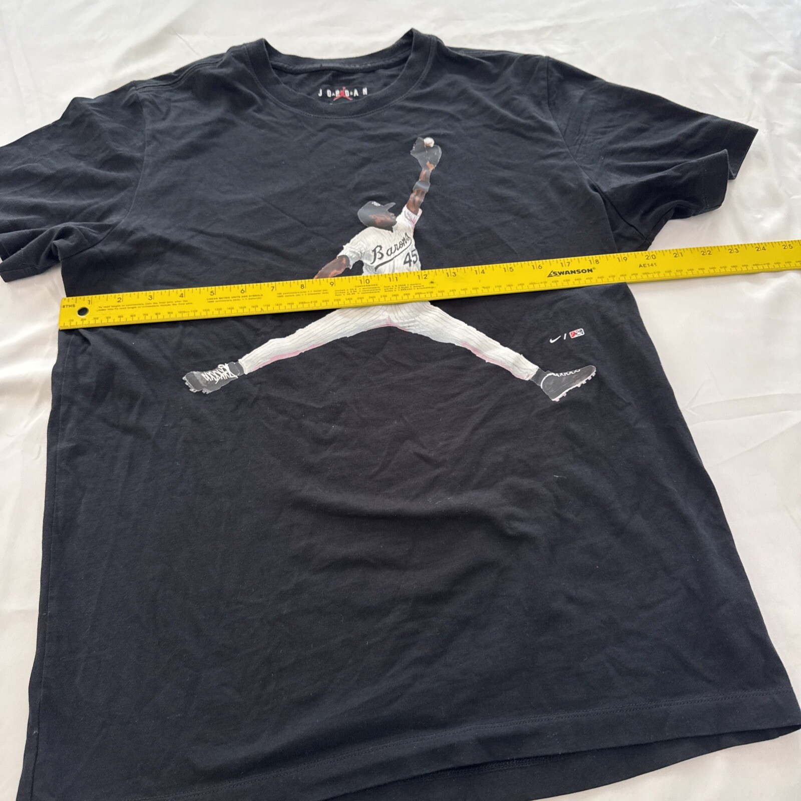 Jordan Shirt Mens Medium Black Birmingham Barons Jumpman Logo Air Baseball