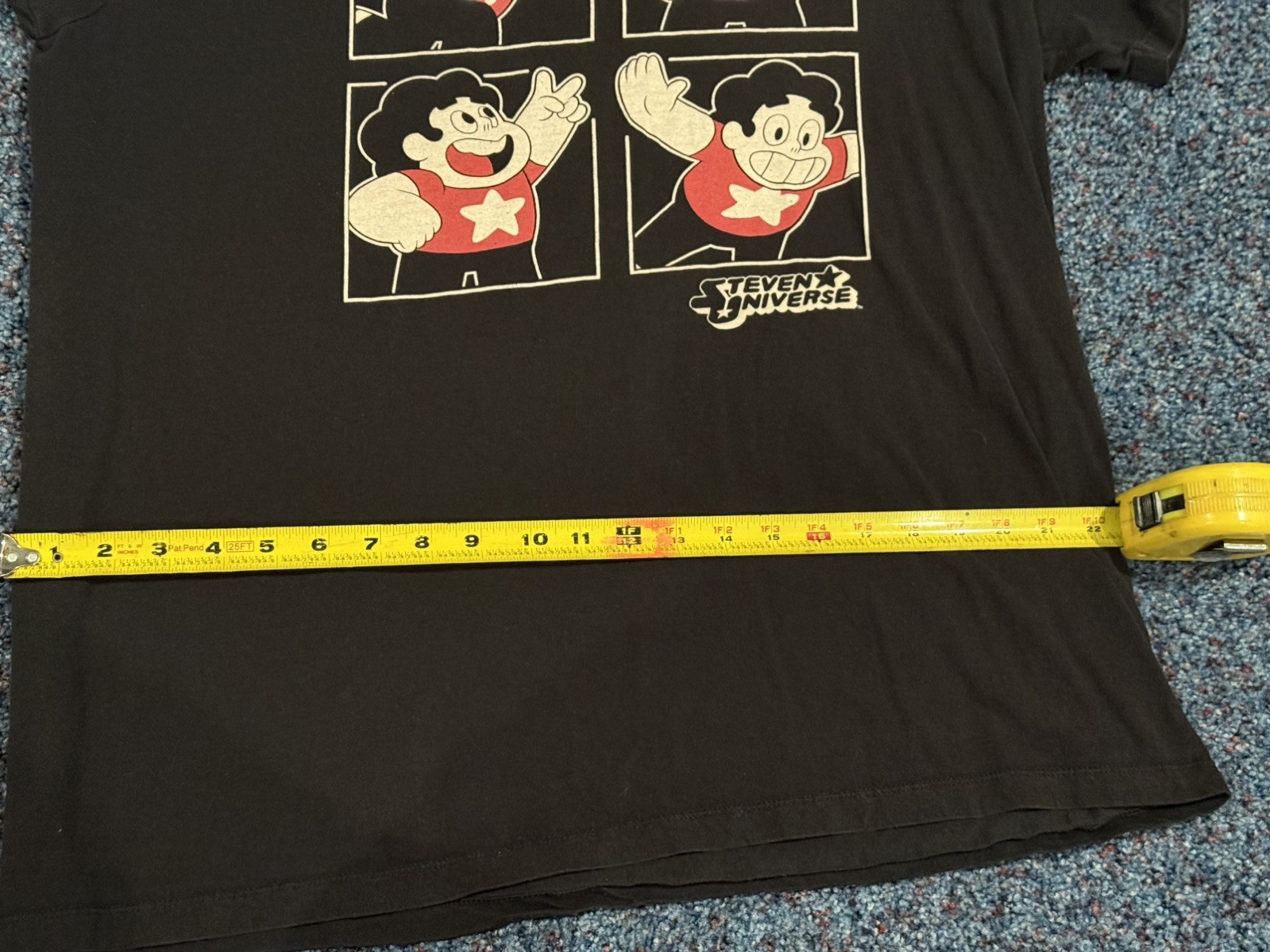 Steven Universe 4 Poses In Boxes Men’s T-Shirt Black Size XL (X-Large) Hot Topic