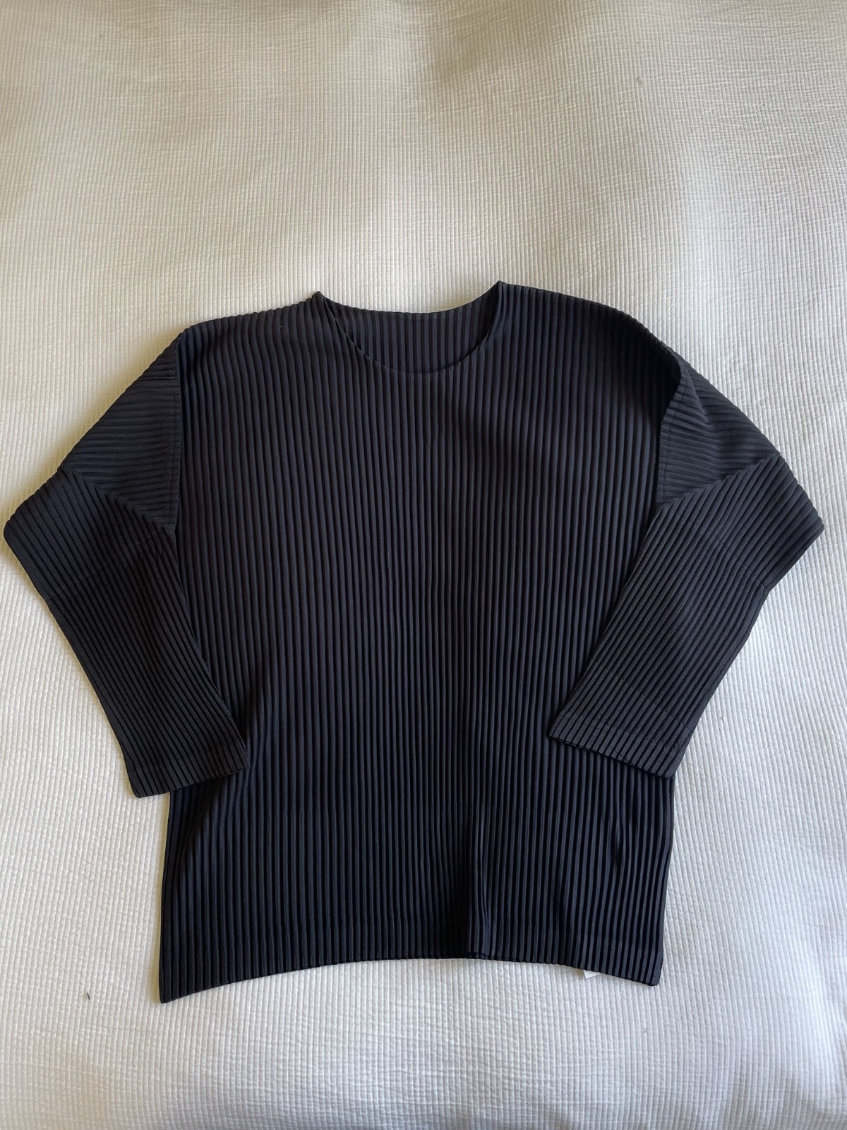 Issey Miyake Homme Plisse Black pleated Long sleeve Shirt