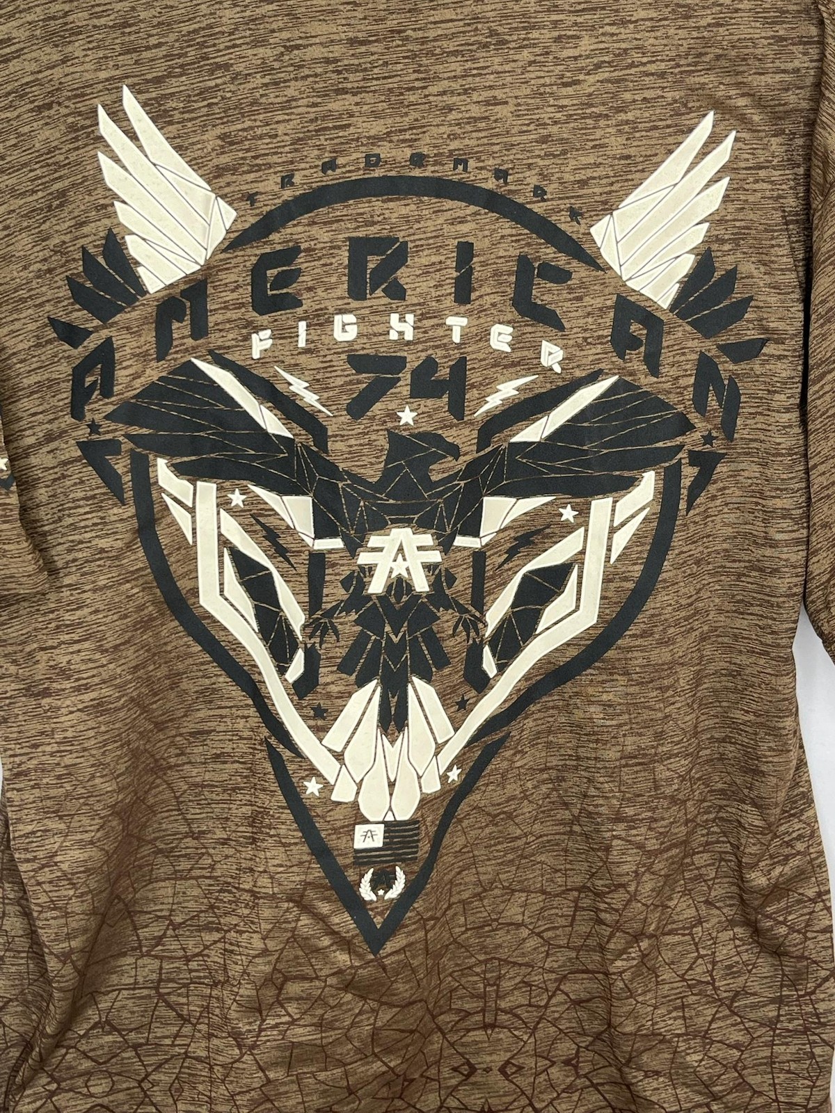 American Fighter Shirt Mens 2XL Brown Hertford S/S Eagle Graphic Tee NEW