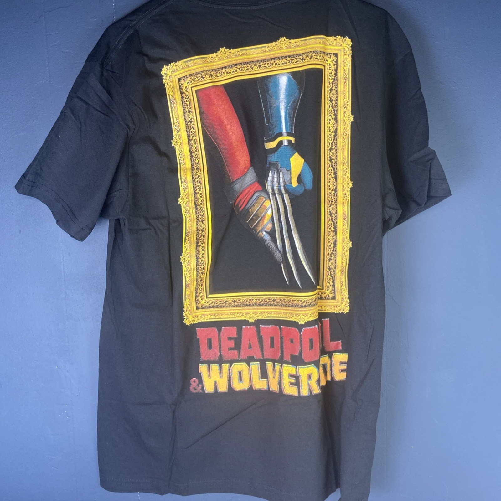 Marvel Deadpool & Wolverine Graphic T-shirt Black Size Large
