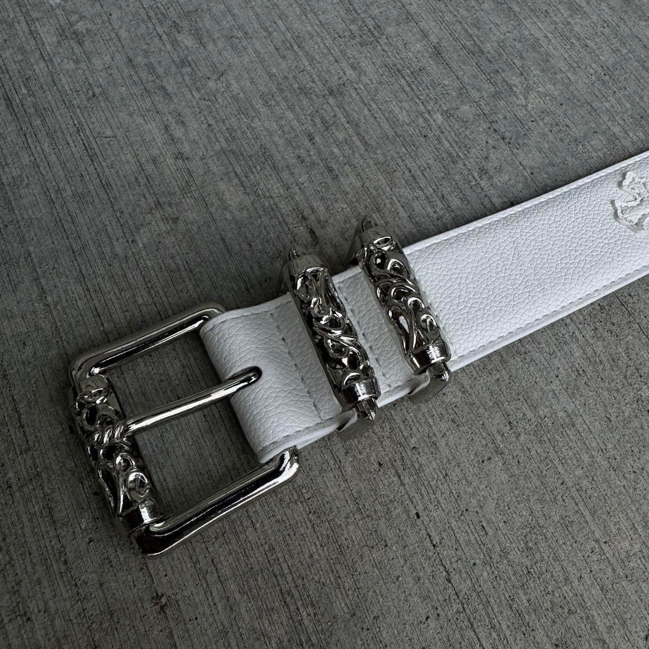 Dope White belt With A rolling Buckle