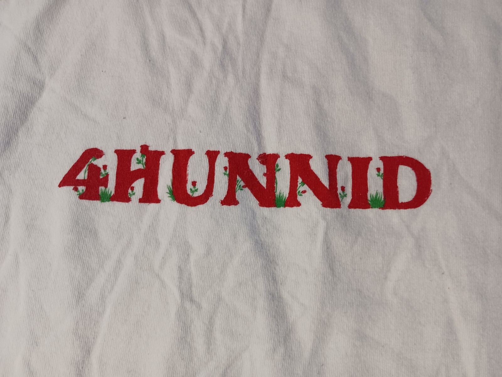 4 Hunnid Roses Limited Edition Double Sided Graphic T Shirt Men’s Large White
