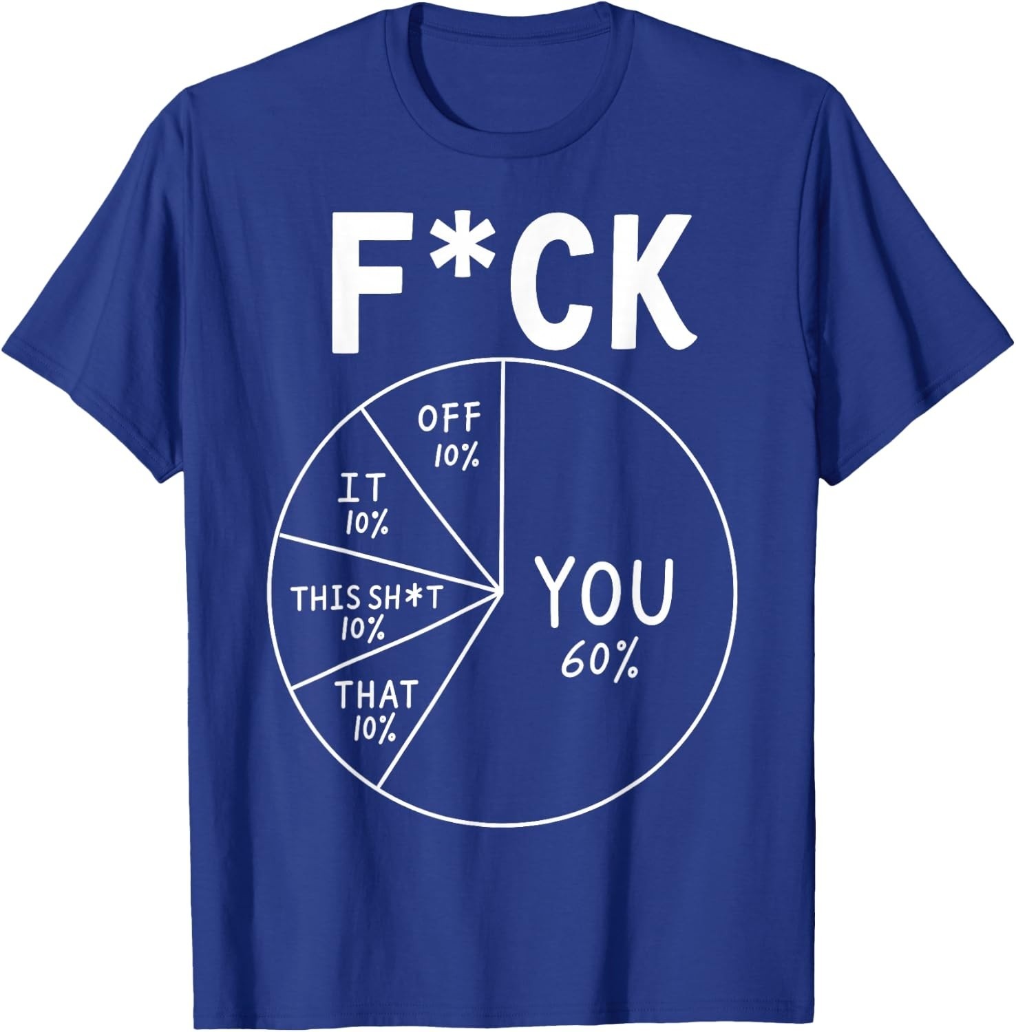 You 60 Percent Funny Pie Fck Chart Sarcastic Humor T-Shirt