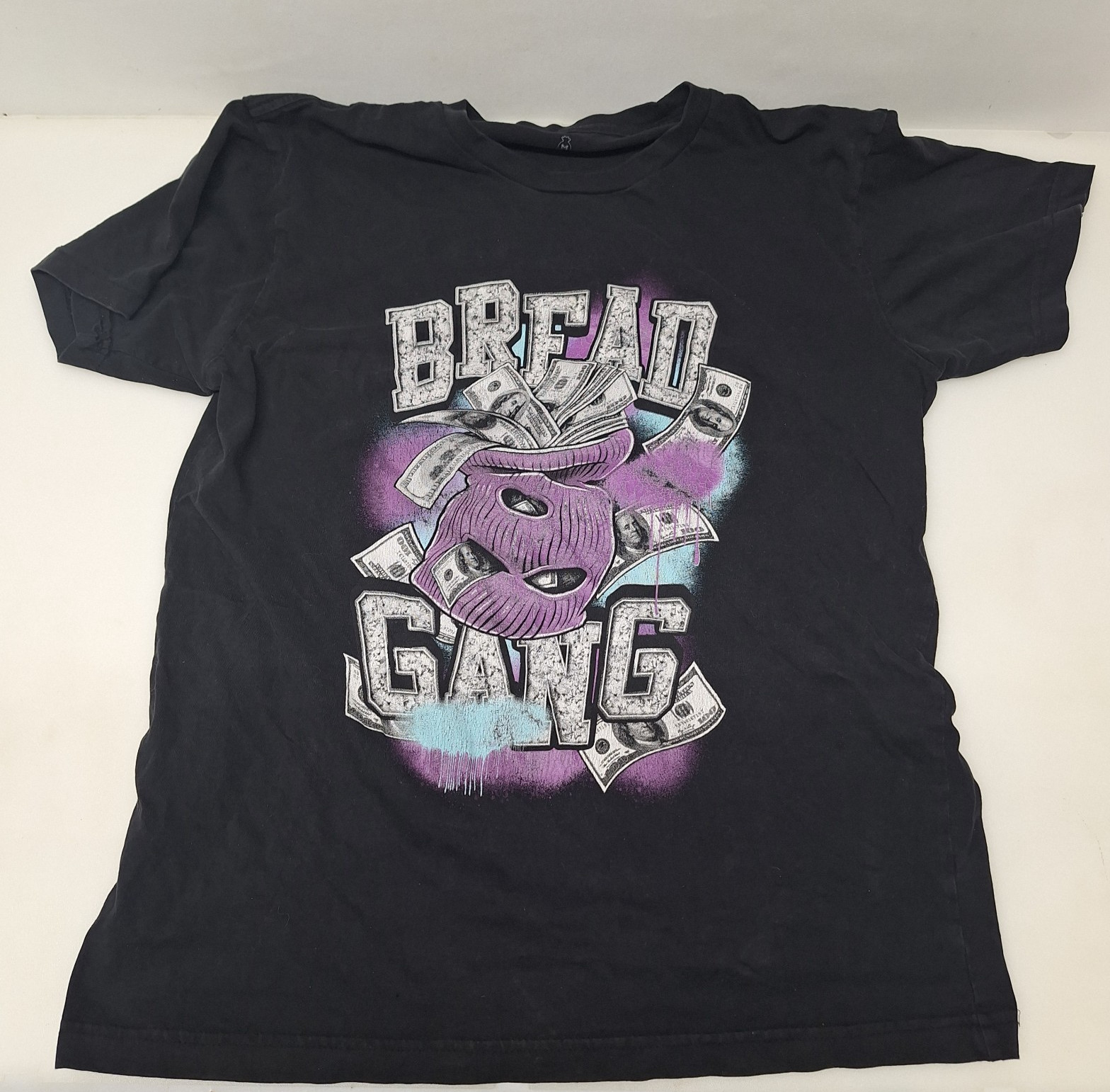 Moneybagg Yo Bread Gang T Shirt Size Medium Graphic Tee Men’s Ski Mask Black