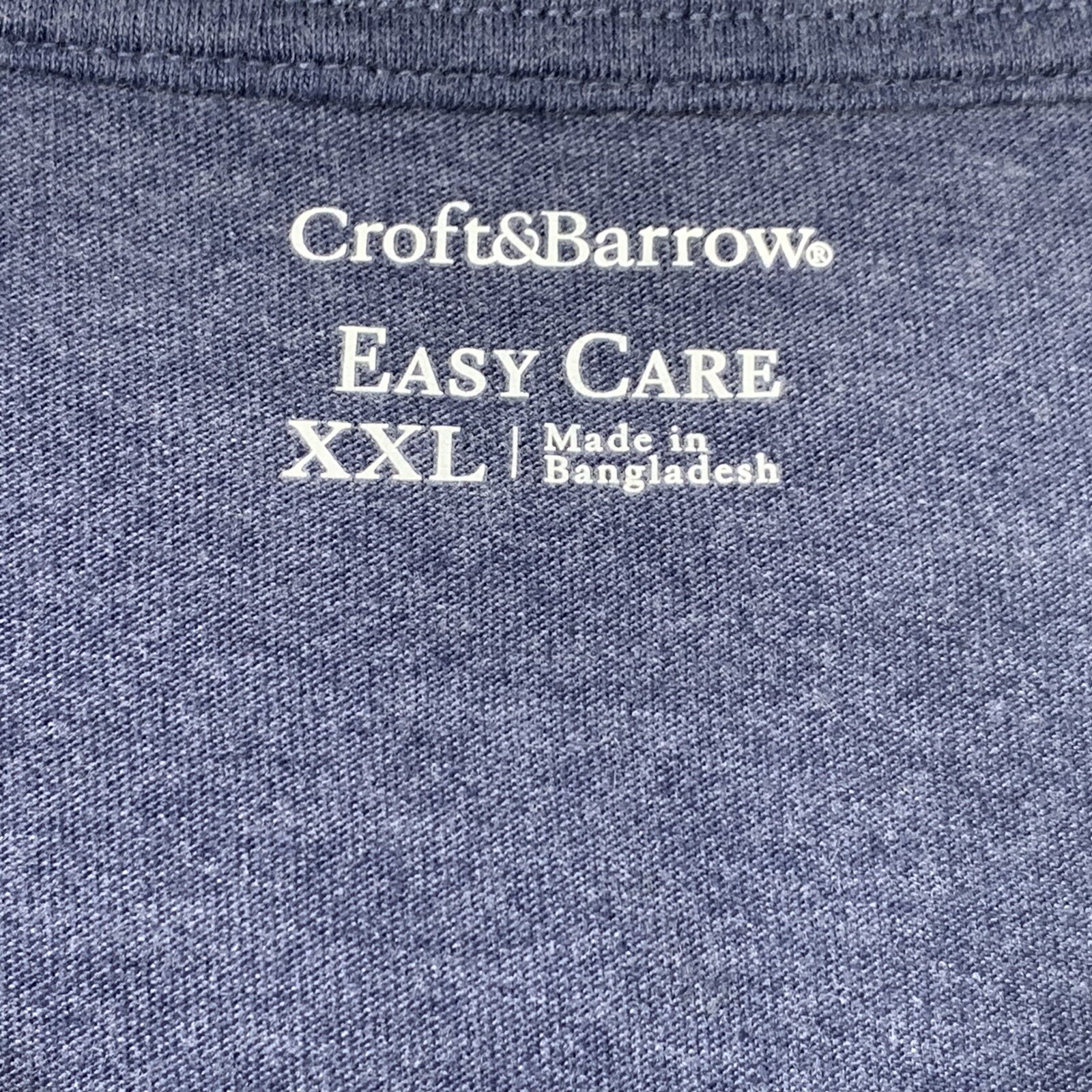 Croft & Barrow Easy Care Henley Long Sleeve Knit Top Men XXL Blue