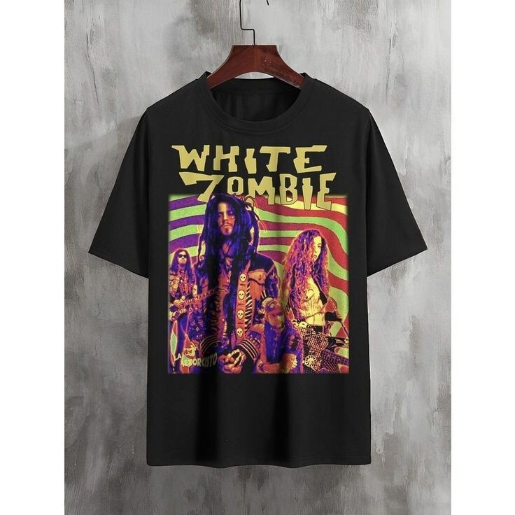 Rare! White Zombie shirt Tee Unisex Short Sleeve Size S to 5XL IM0272