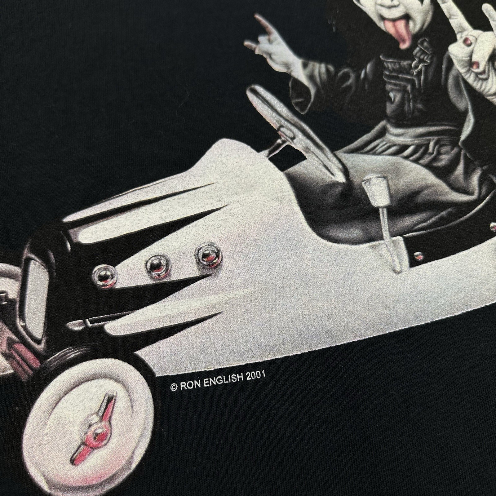 2001 RON ENGLISH X KISS POPAGANDA BLACK T-SHIRT XL ANVIL USA MUSIC TOUR ART (20)