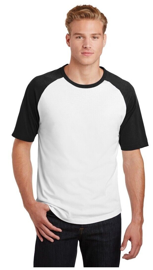 SportTek Short Sleeve Colorblock Raglan Jersey – T201