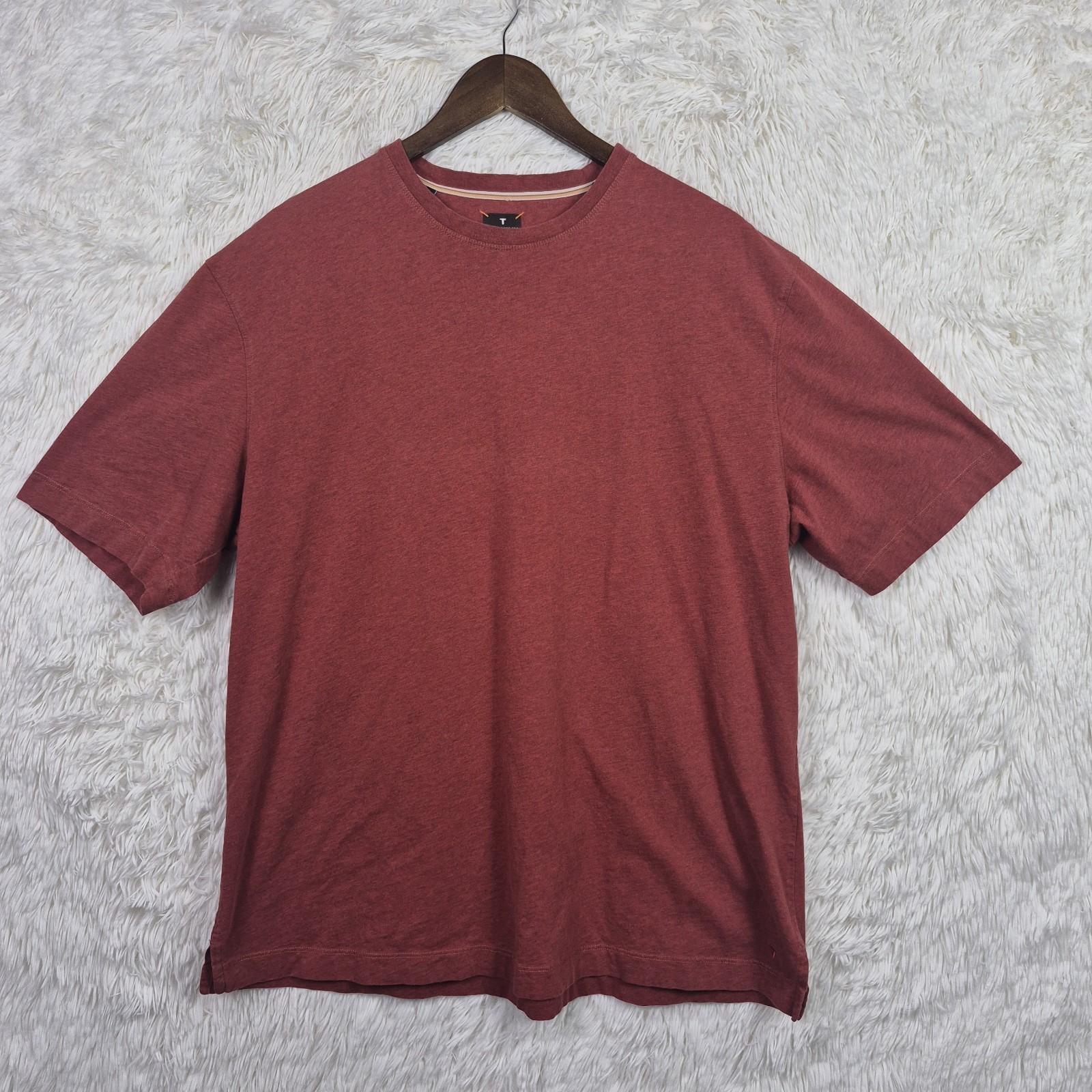 Left Coast Tee Shirt Heather Red Mens XL Casual Classic