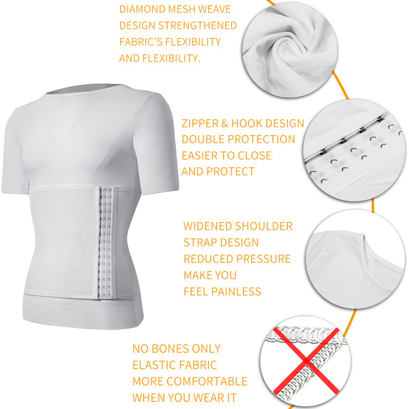 Fajas Para Hombres Faja Reductora De Hombre Body Shaper Tummy Control Tee Shirt