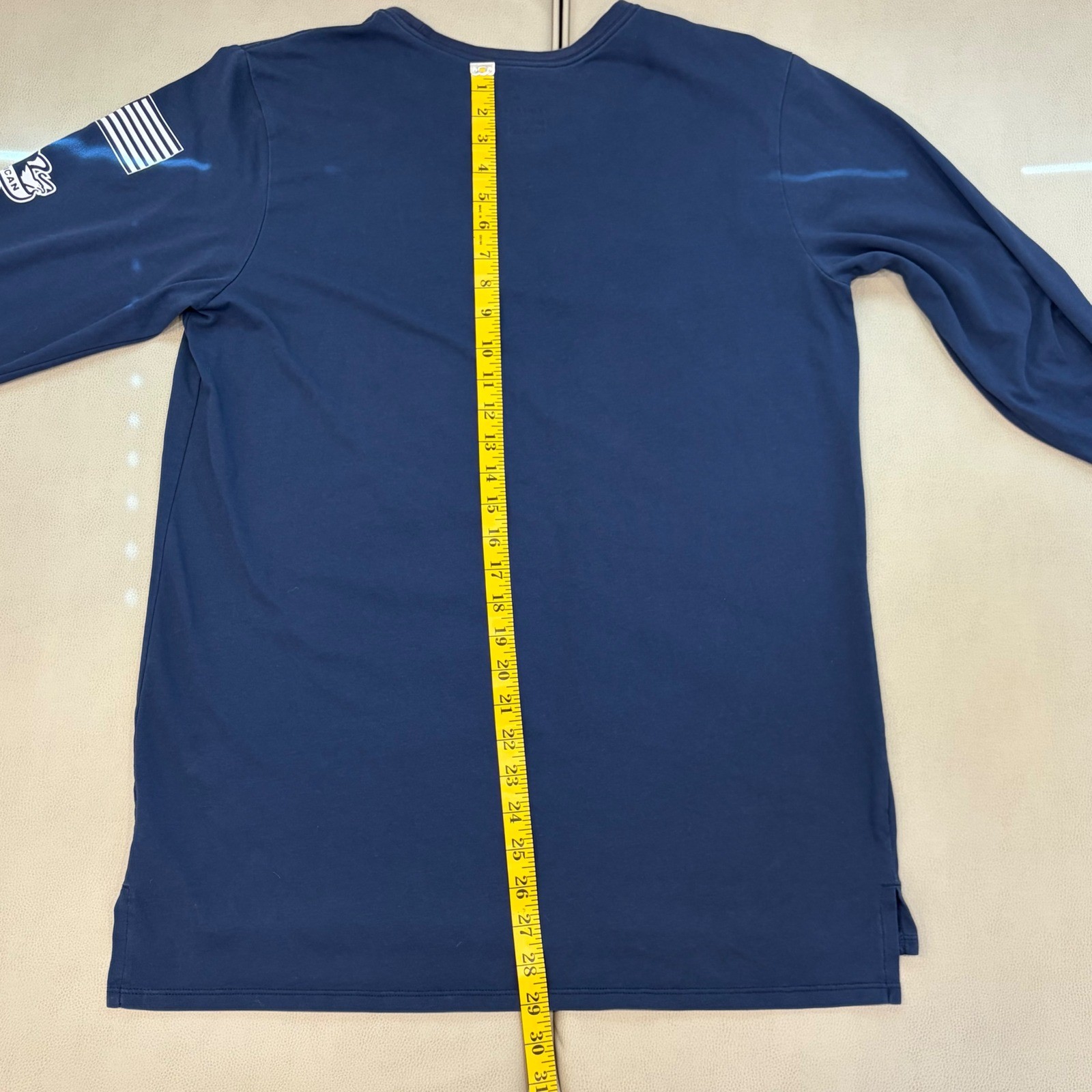 Nike Detroit Tigers Mens Medium Long Sleeve Dri-FIT Shirt Navy Blue MLB Baseball