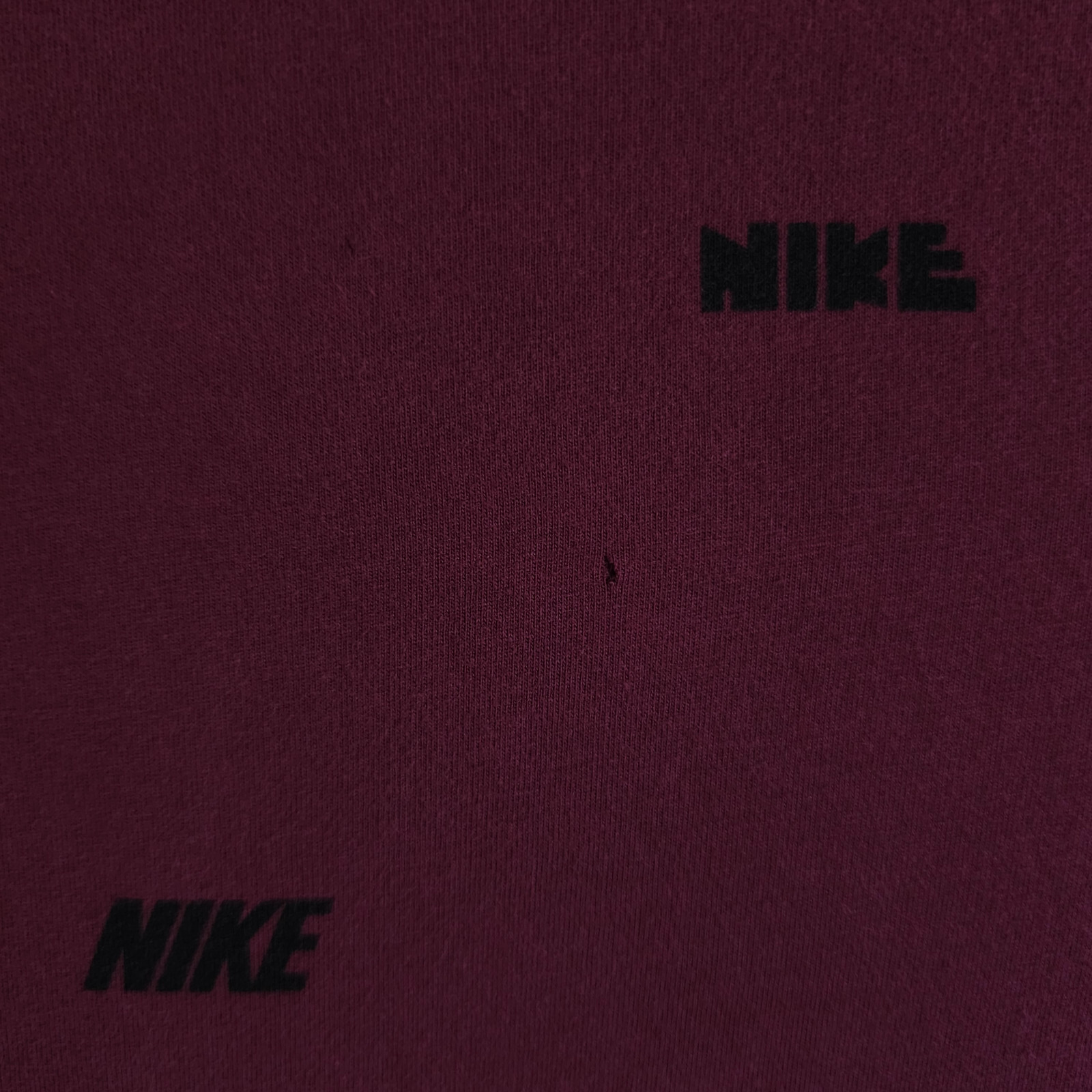 Nike NSW Club Shirt Mens Small Red Black All Over Print AOP Logo Crew Neck Tee
