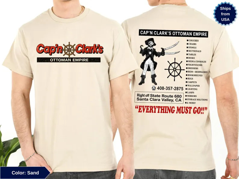 Capn Clarks Ottoman Empire Funny Graphic T Shirt S-5XL
