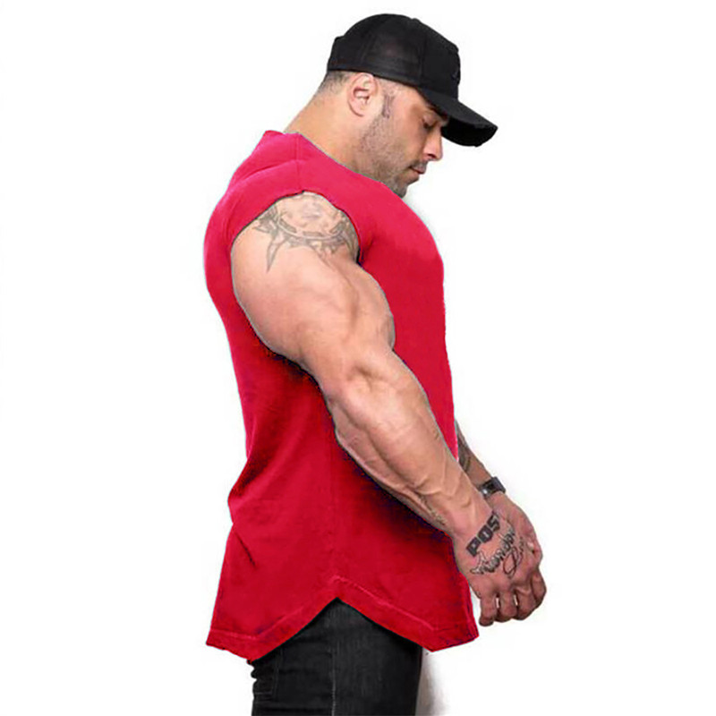 Men Gym Singlets Tank Tops Stringer Bodybuilding Fitness Vests Sports Clothes