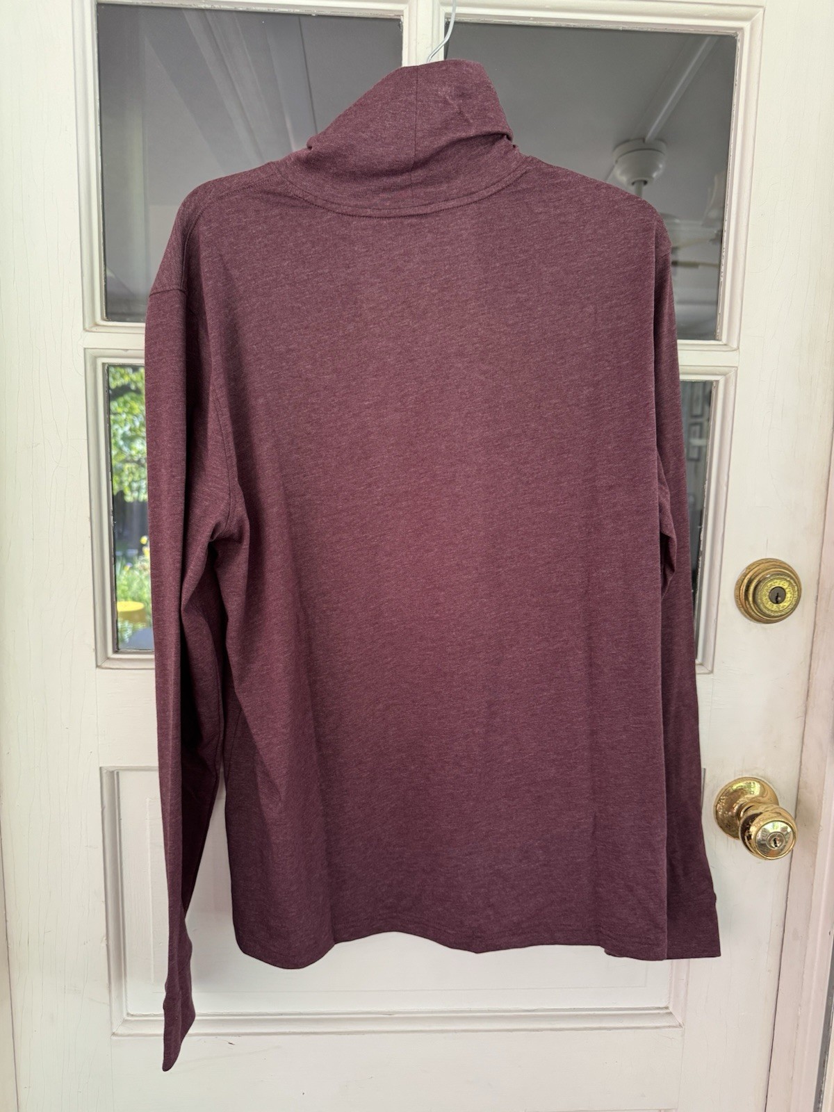 Apt. 9 Premier Flex Long Sleeve Mock Turtleneck Shirt Men’s Sz Large Maroon New