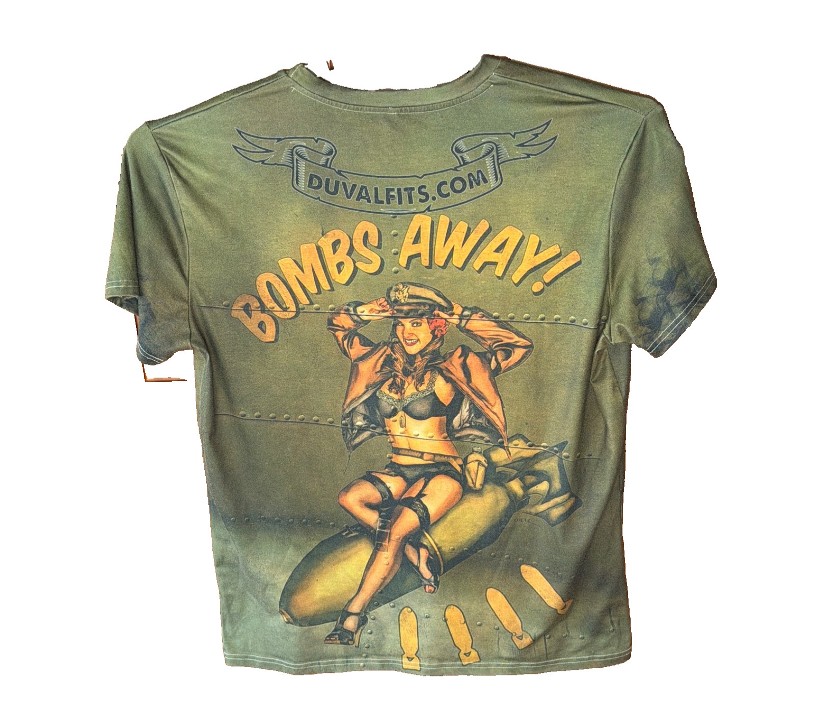 Vintage Style World War 2 Aircraft Art T Shirt Mens XXL Nose Art Dietz Dolls