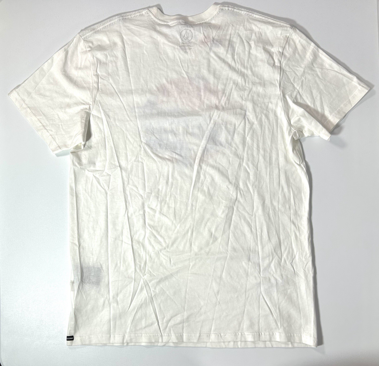 (See Pics) L Volcom Electrode Circle Logo White Red Blue Surf Shirt