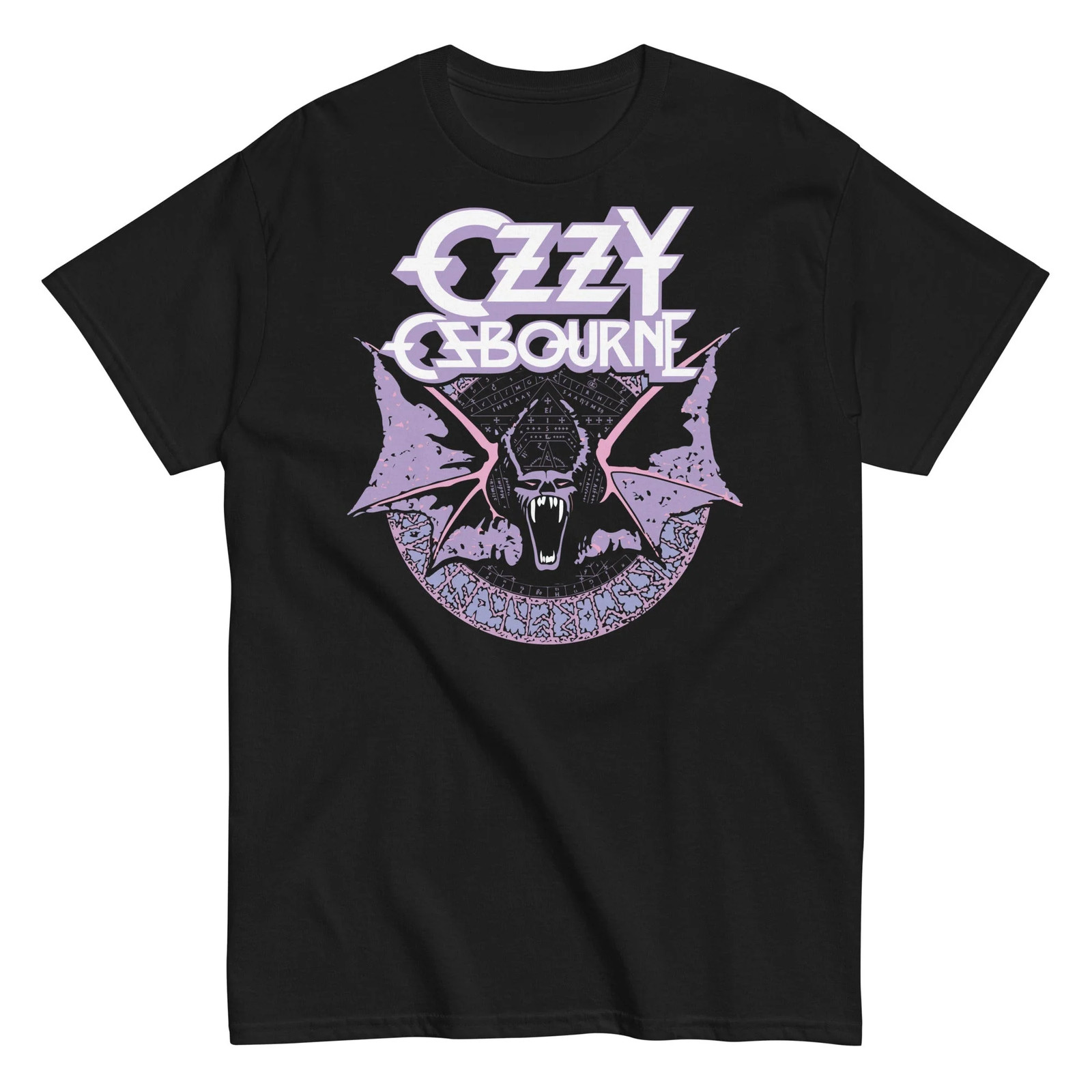 Ozzy Osbourne Purple Bat Officially Licensed Mens T Shirt Black