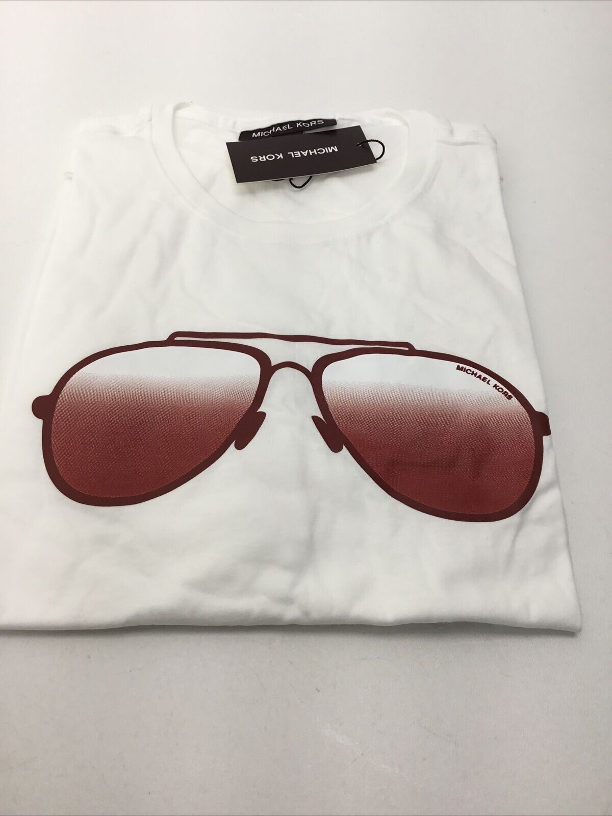 Michael Kors Men’s Cotton Sunset Aviator T-Shirt in White,L