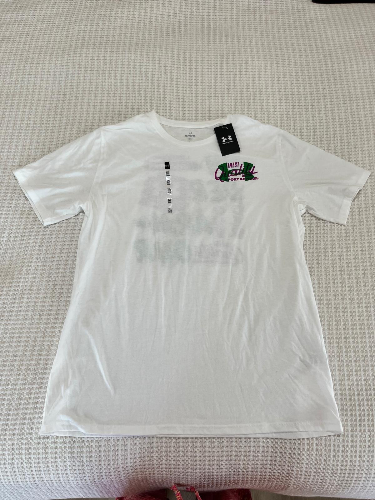 Under Armour Men’s Extra Large XXL 2XL Vintage Type T-Shirt White Loose NWT
