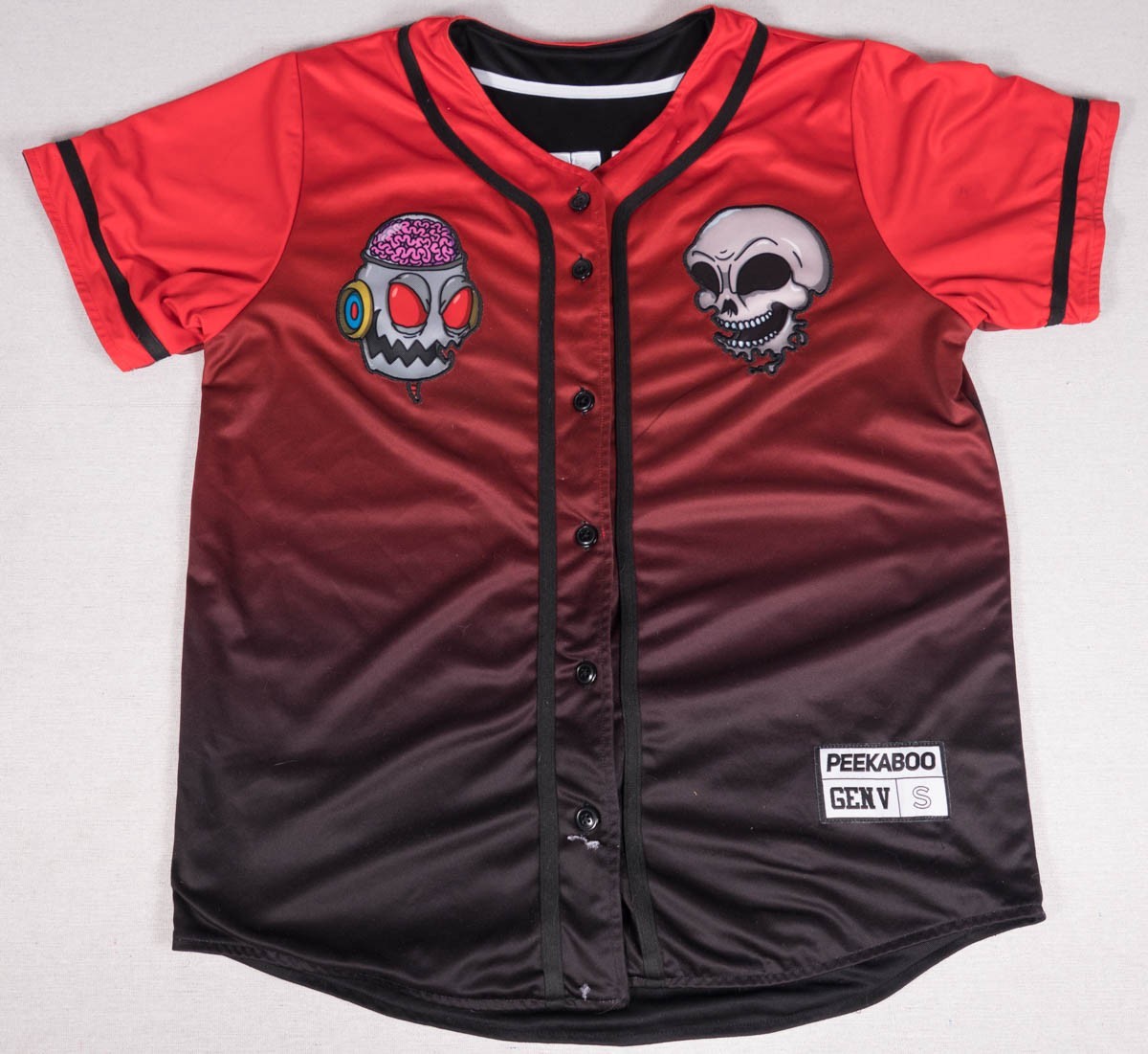 Peekaboo Gen V Reversible Baseball Jersey Small Limited Edition Rave Dubstep