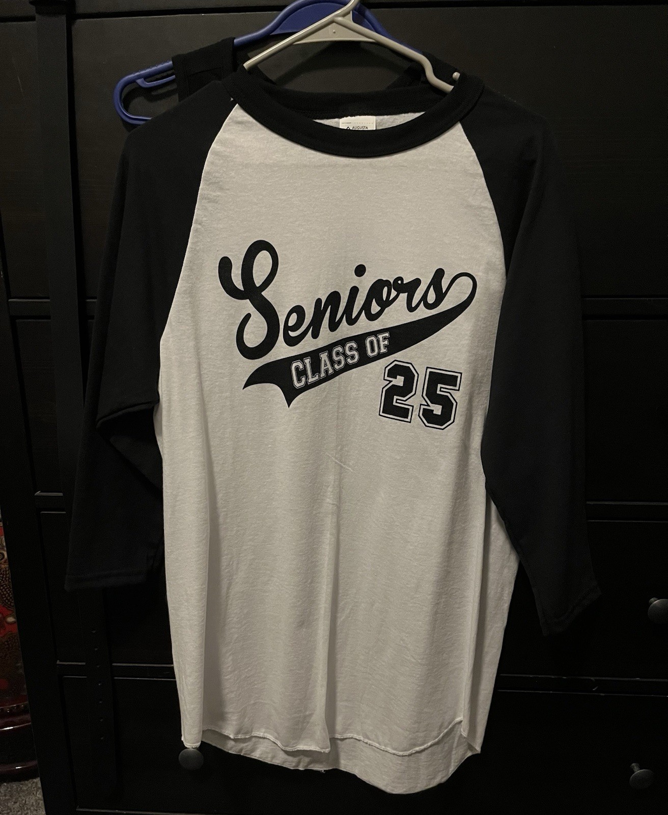 Augusta Sportswear Seniors Class of 25 Raglan Graphic T-Shirt Crew Neck 3/4 M/L
