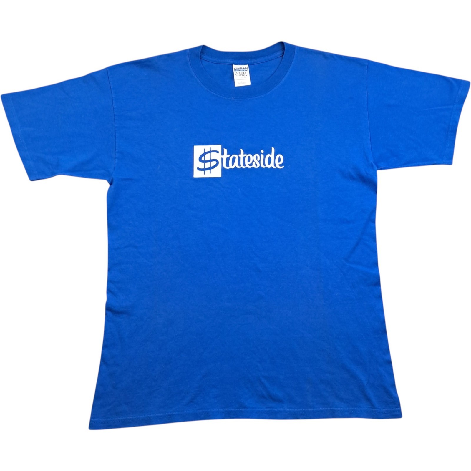 Gildan T Shirt L Men’s Blue Cotton State Side Vinyl Motown Music Short Sleeve