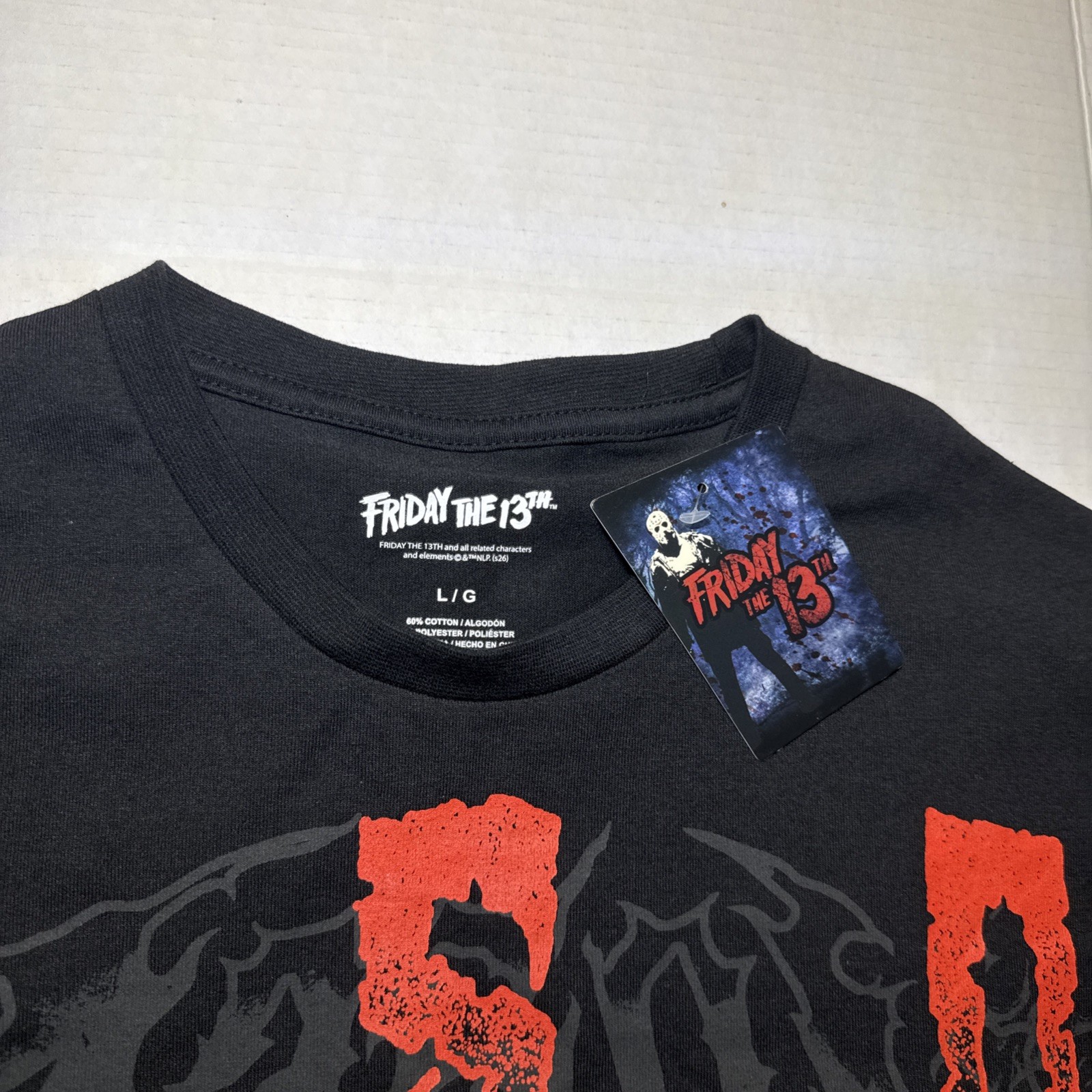 JASON VOORHEES Friday The 13th Mens Size Large T-SHIRT & Kuzos Jason Mask, NWT🔥