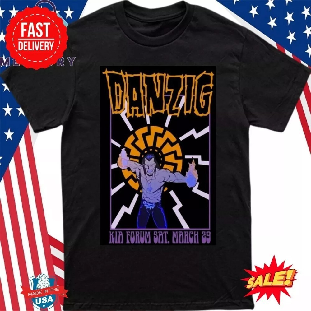 Danzig Inglewood CA March 29 2025 Unisex T-Shirt S to 5X, fan gift