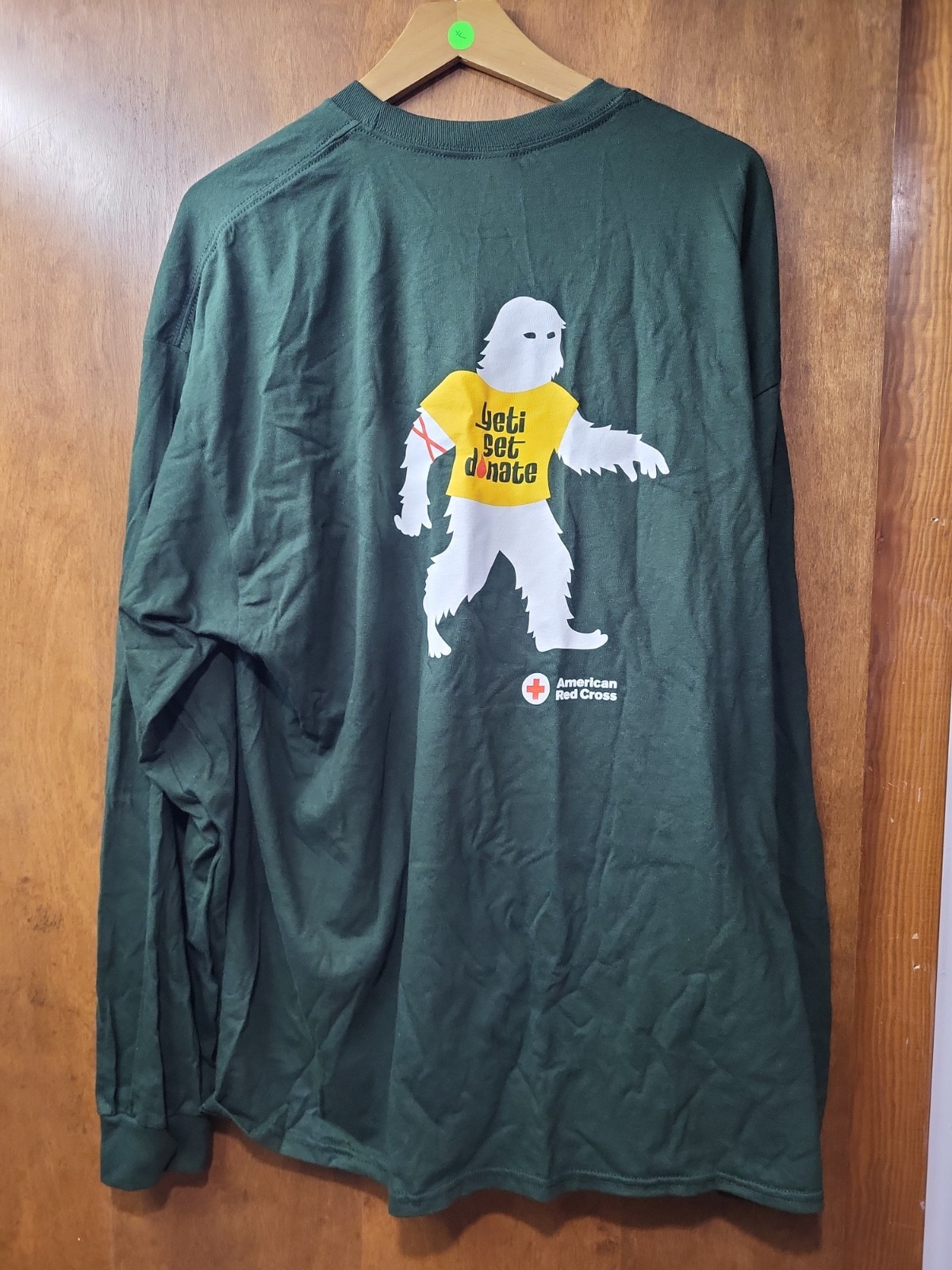 American Red Cross Yeti Set Donate Long Sleeve 2XL T-Shirt Gildan Ultra Cotton