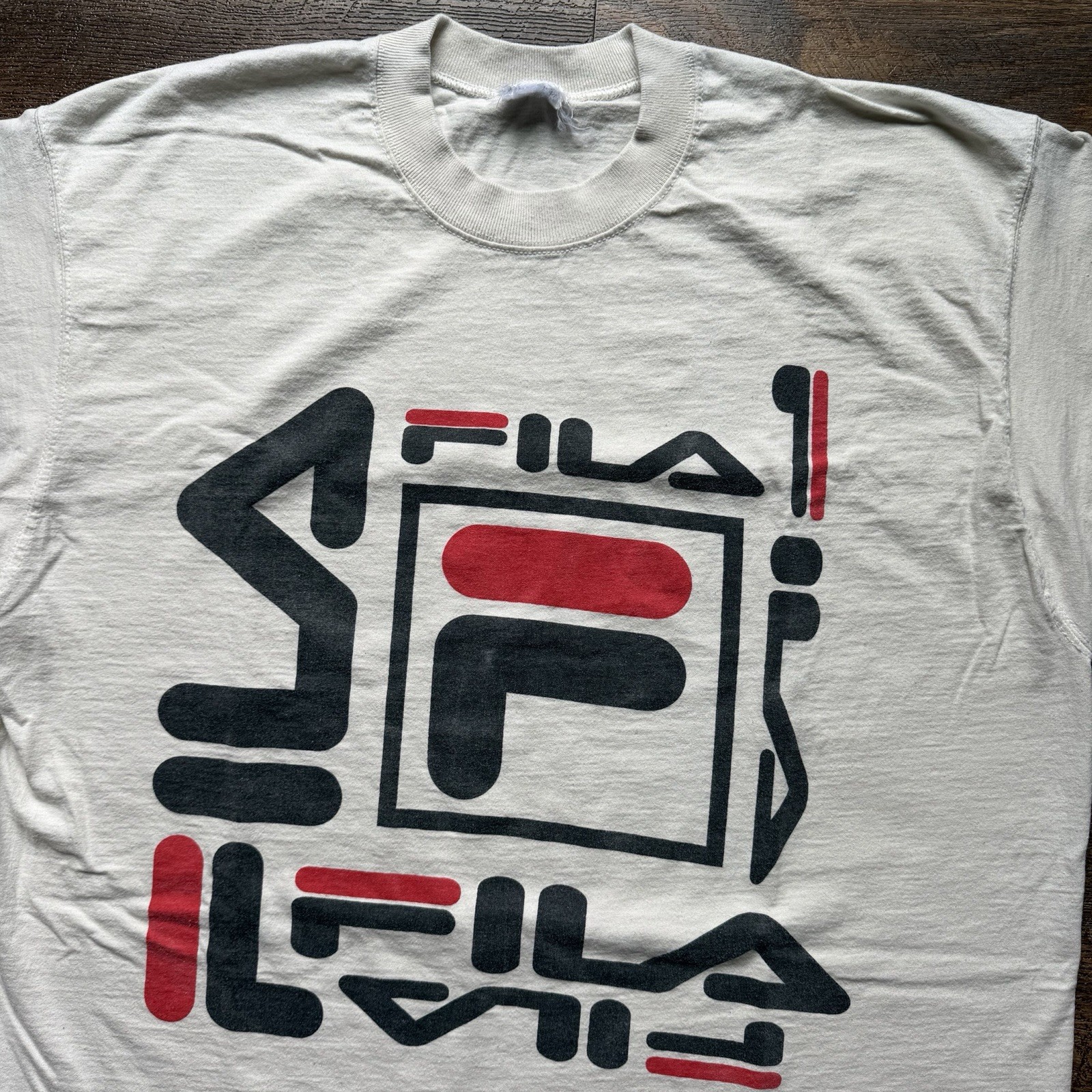 Vintage 90s Mens XL Fila Logo Relaxed Fit Sportswear Streetwear Hip Hop T-Shirt