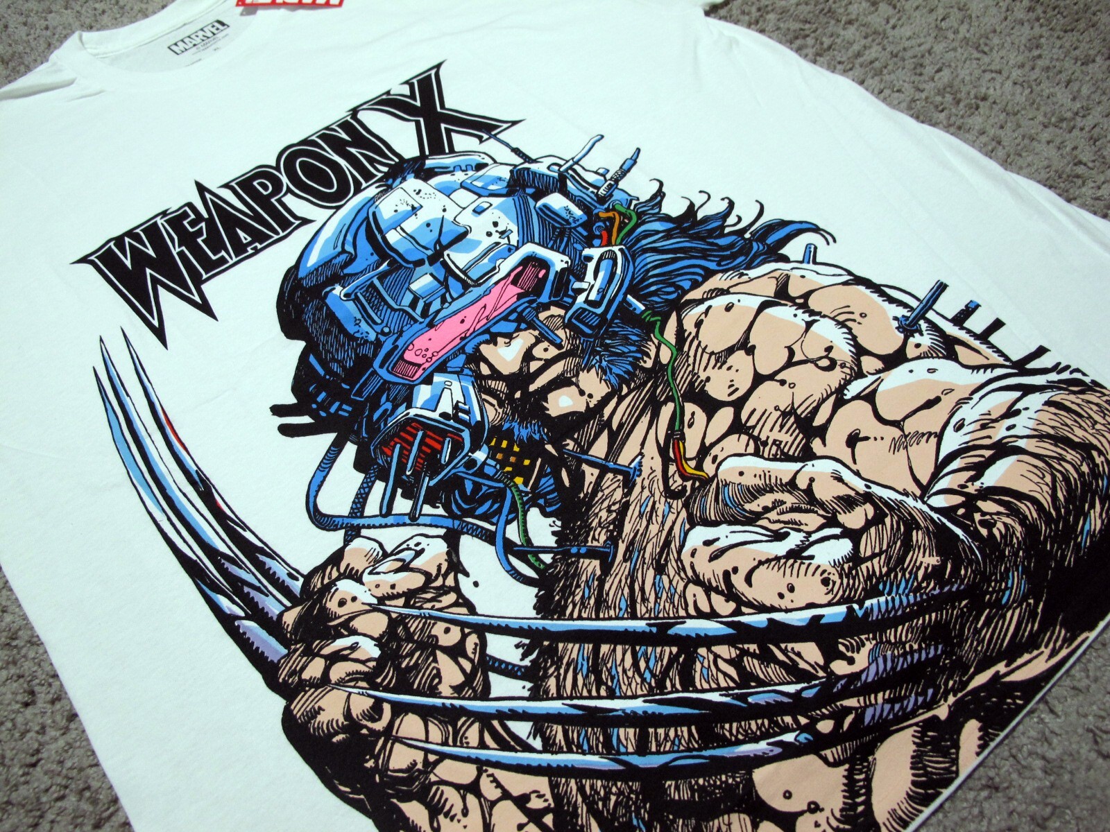 MARVEL Wolverine Weapon X Jumbo Print t-shirt sz XL x-men 97 logan comic cover