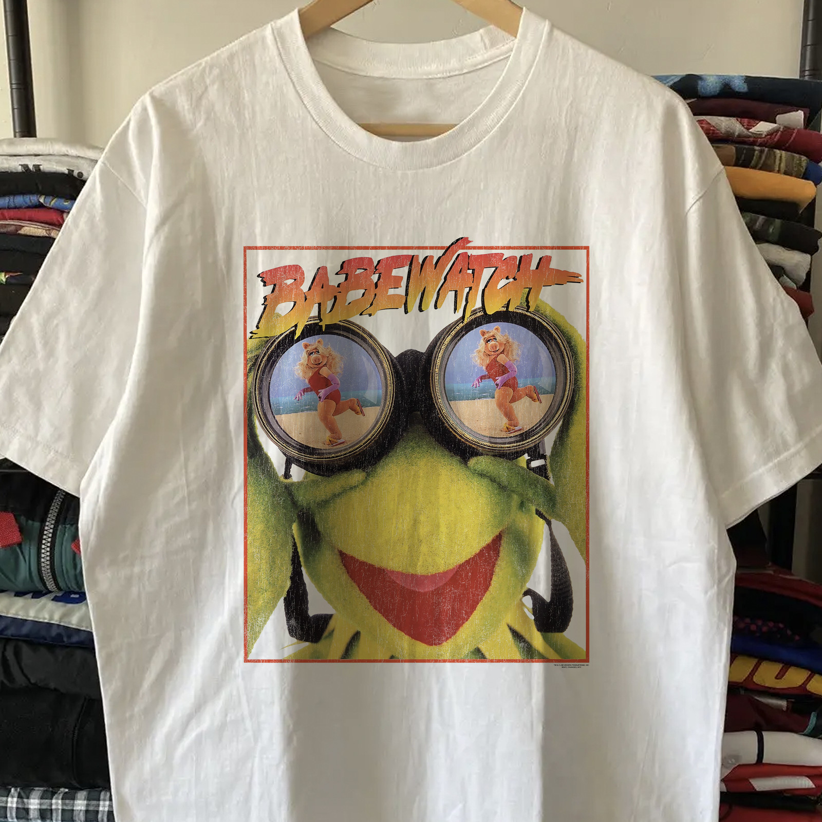 90s Kermit Babe Watch Classic T-Shirt White XXL