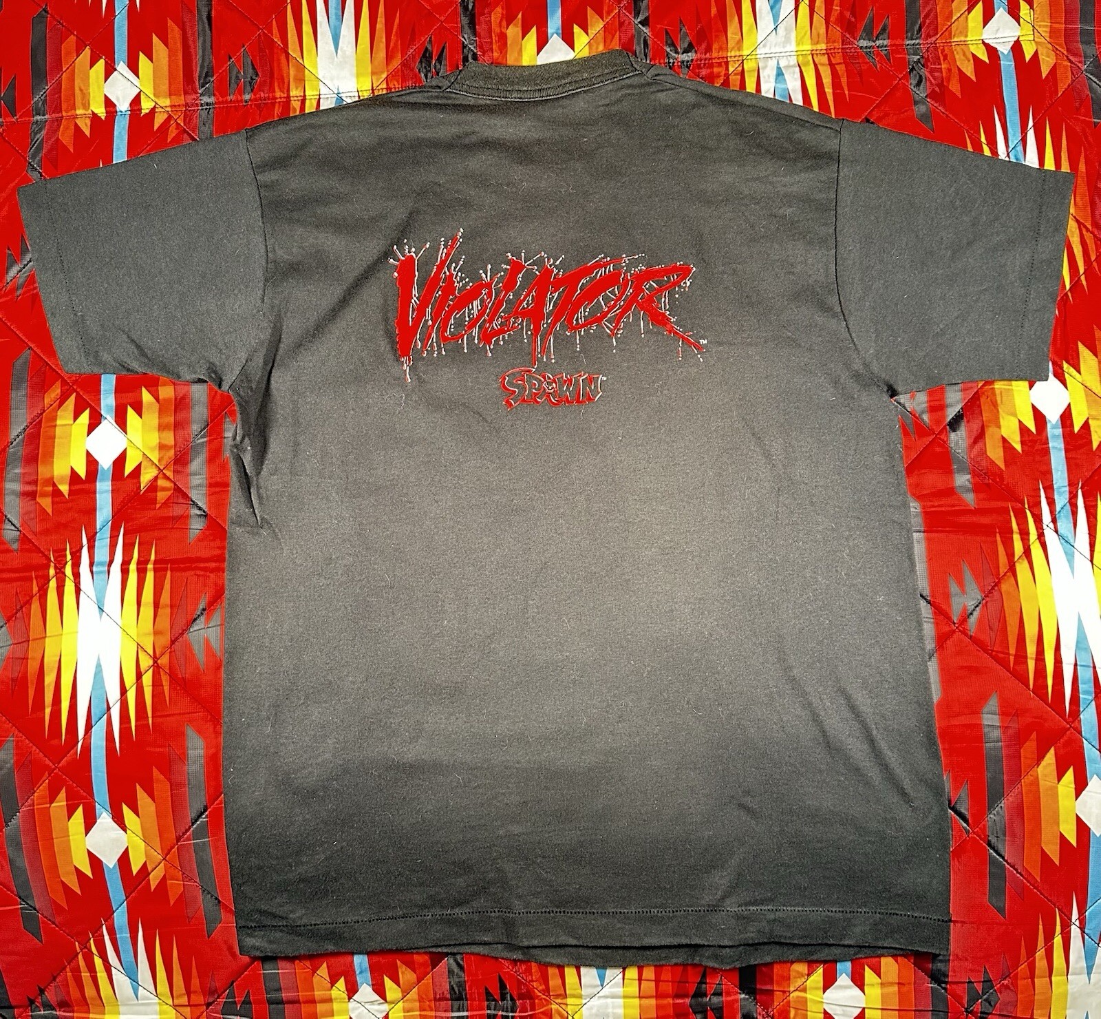 Vintage 90’s Spawn Violator Face Comics T-Shirt 1993 Todd McFarlane XL Black