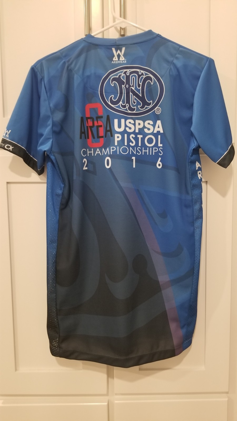 2016 USPSA Shirt Pistol Championships Area 6 Size Med Blue Breathable Quick Dry