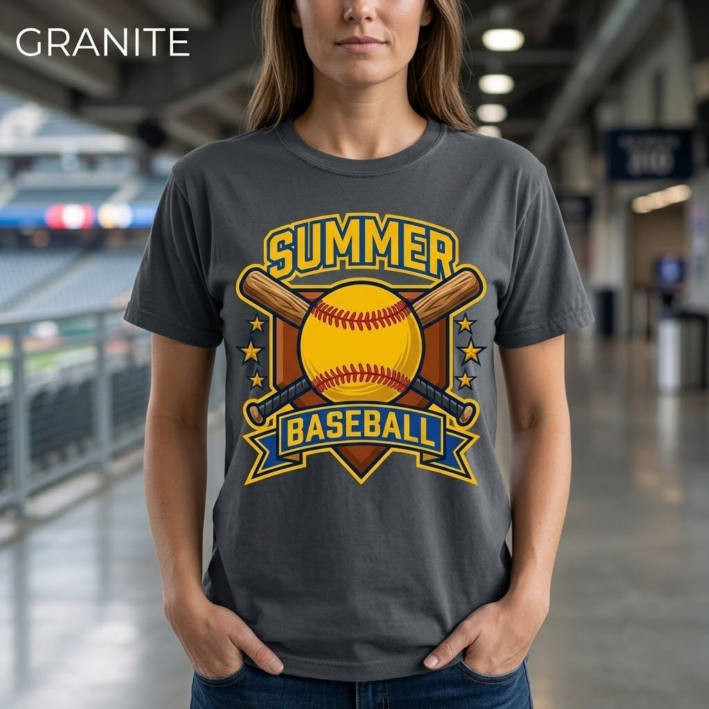 Summer Baseball Bats Ball Game Day Sports Fan Graphic Shirt Freeships