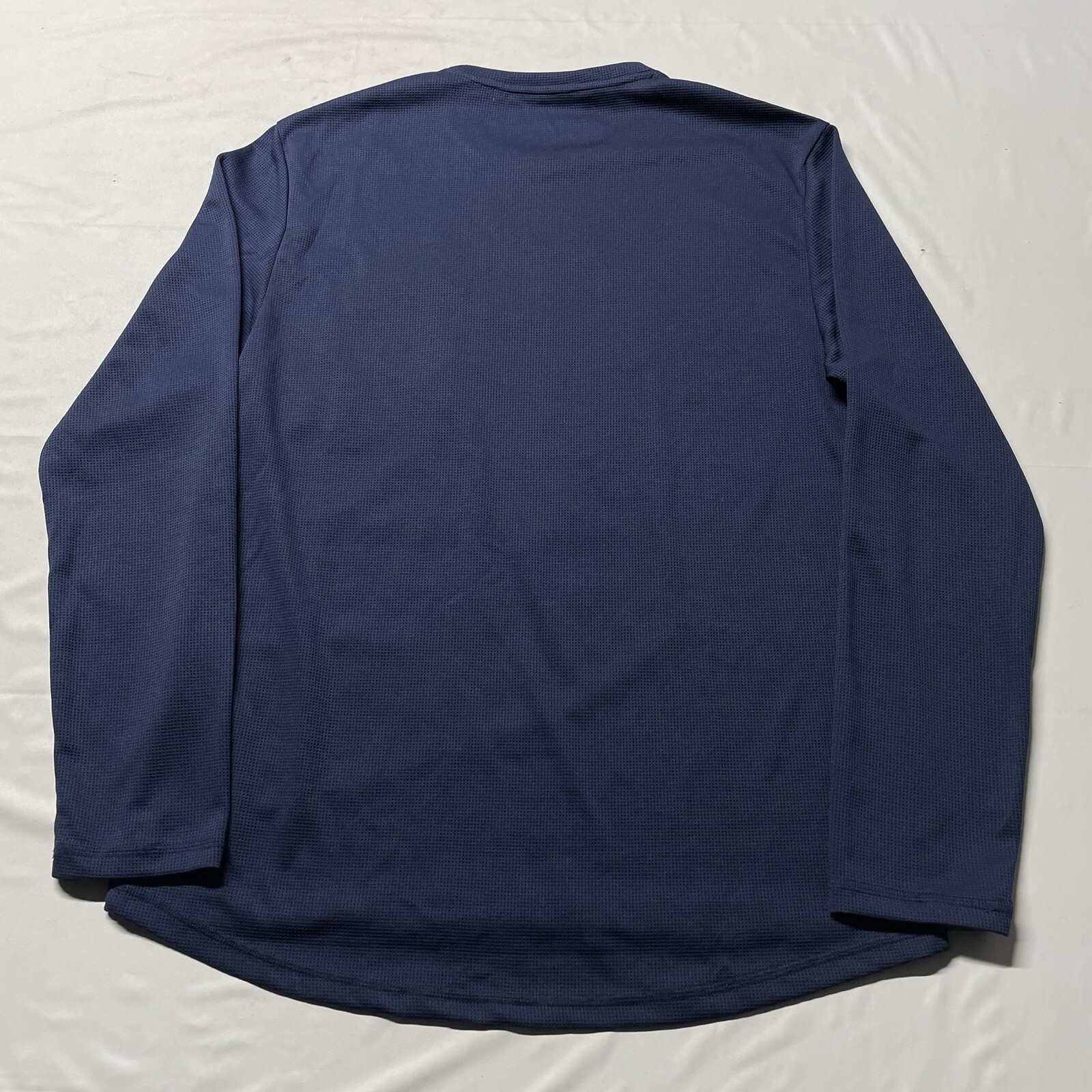 Wrangler Workwear Base Layer T-Shirt Mens XL Blue Zip Pocket Thermal Long Sleeve