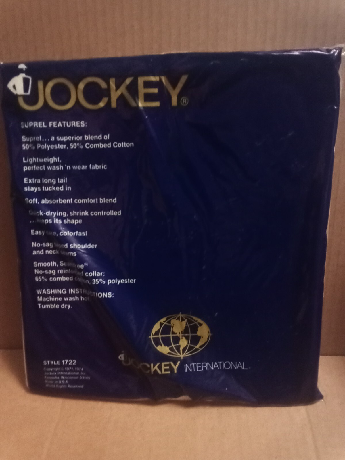Jockey Thorobred MESH KNIT Ventilation MENS T Shirt Small 34-36 S 1974 Vintage
