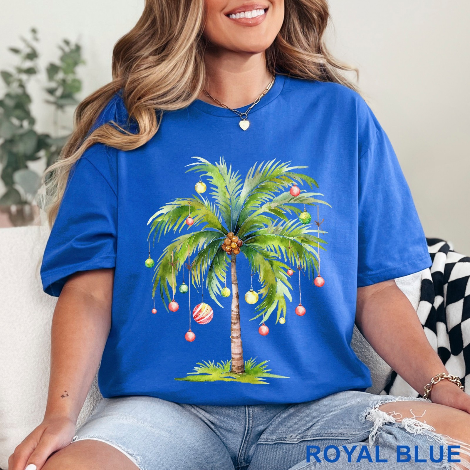 Christmas Palm Tree Shirt, Christmas Tree Tee, Tropical Palm Christmas, 203733