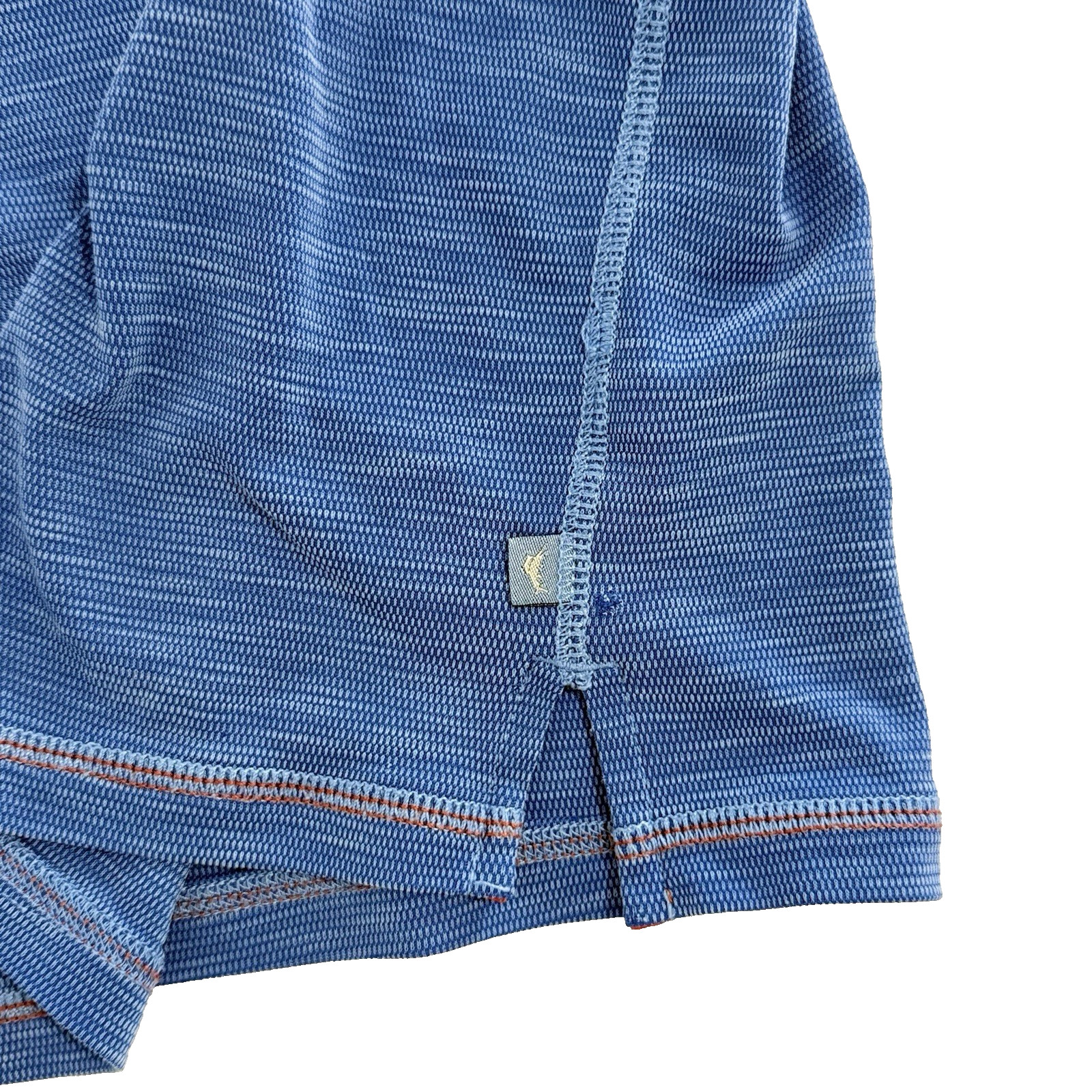 Tommy Bahama Men’s Paradise Knit Tee Blue With Red Stitching Size XL