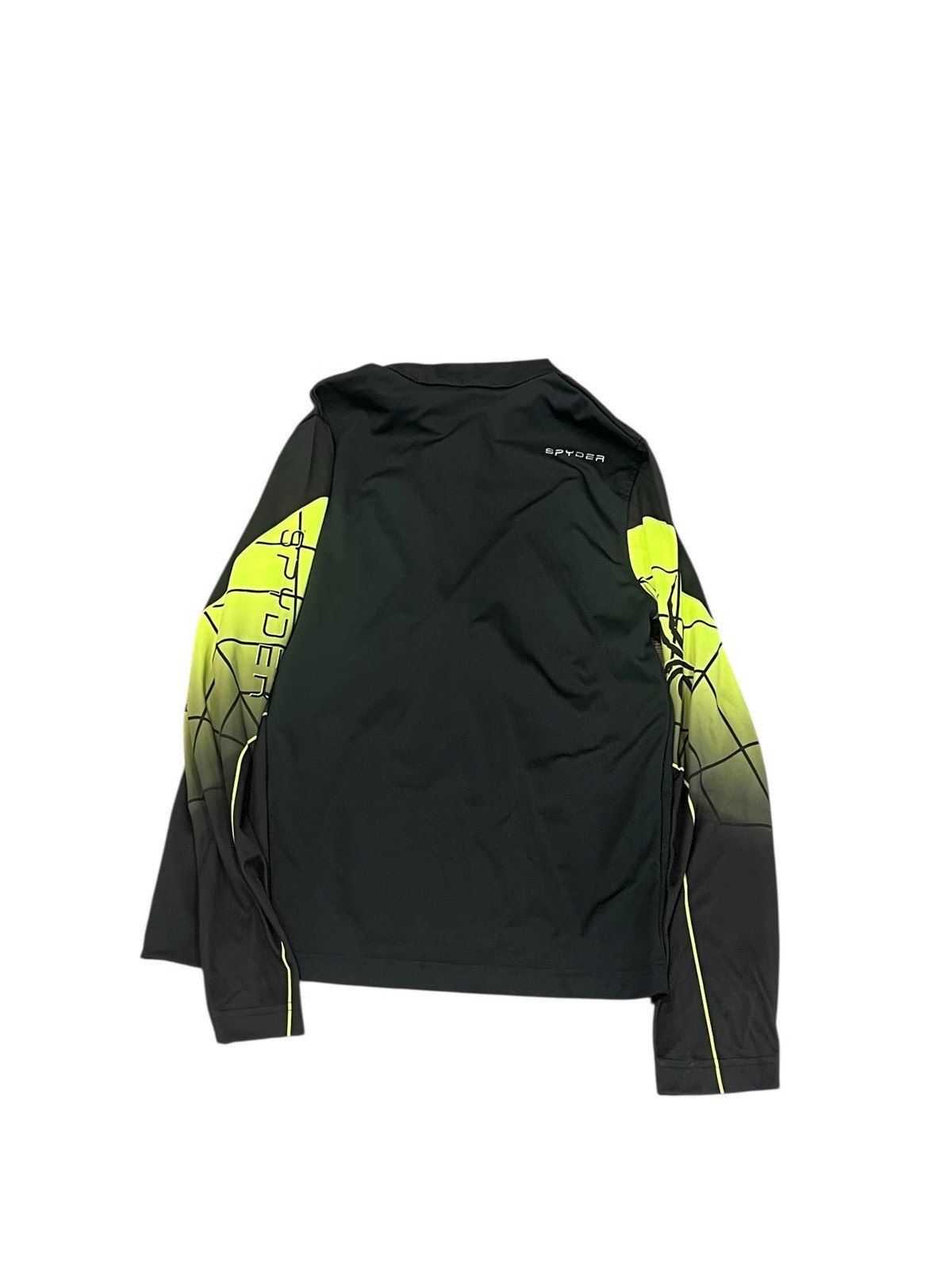 SPYDER Black Web Strong Dry W.E.B. 1/4 1/2 Zip-Neck Top Long Sleeve Men’s Small