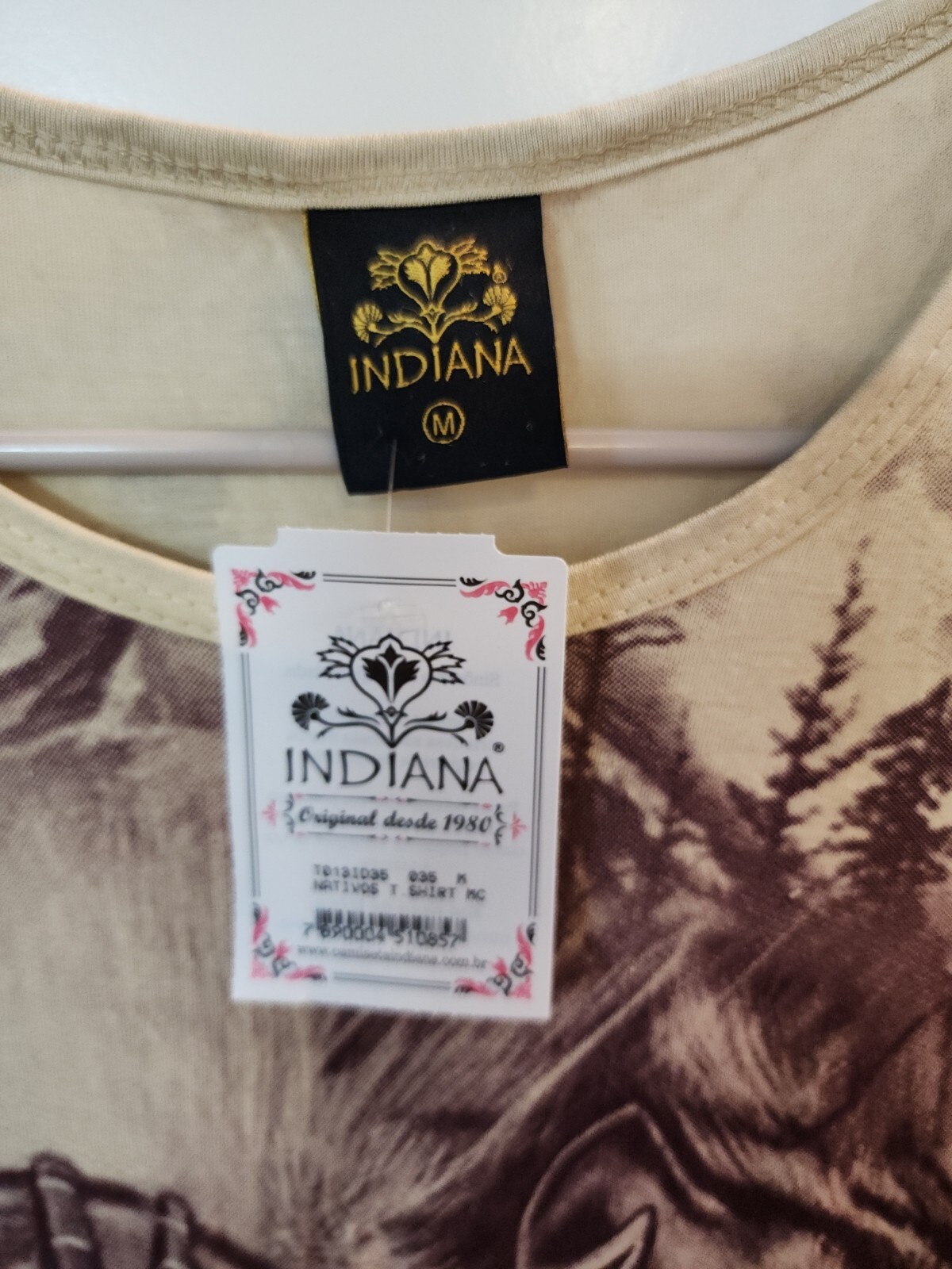 NWT Indiana Nativos T-Shirt Mens Size M Medium Native American Indian Chief Wolf