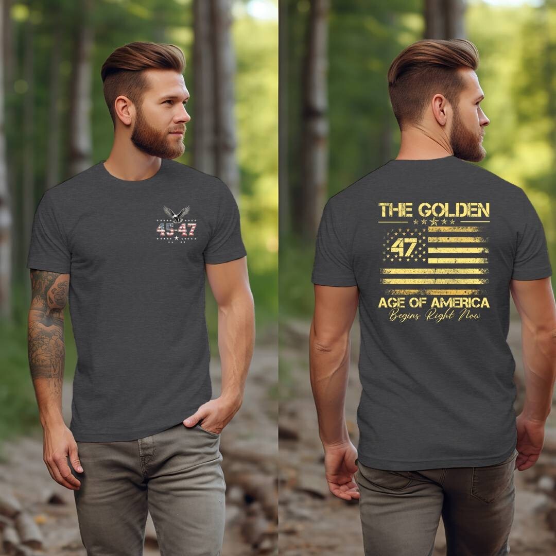 Trump Vance 2024 The Golden Age of America Great MAGA Golf 45 47 Eagle T-Shirt
