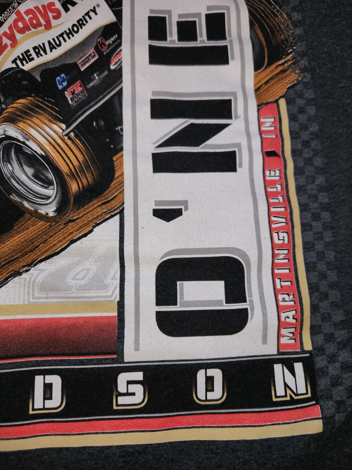 Hudson O’Neal #71 Dirt Late Model 2022 Black Short Sleeve Shirt For Men Size XL