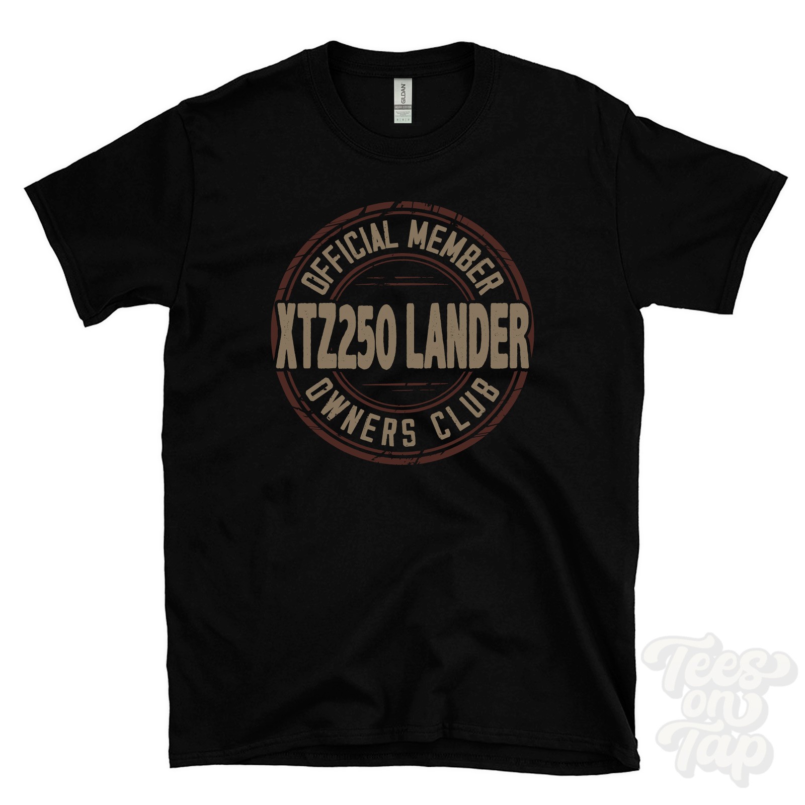 OFFICIAL MEMBER XTZ250 LANDER OWNERS CLUB T-SHIRT motorcycle biker retro logo