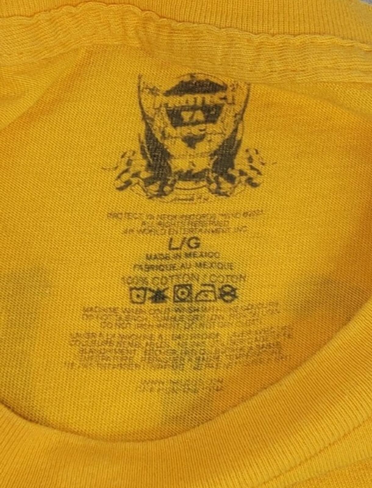 Wu-Tang Clan Killa Bees Protect Ya Neck Yellow Goldenrod T-Shirt LARGE