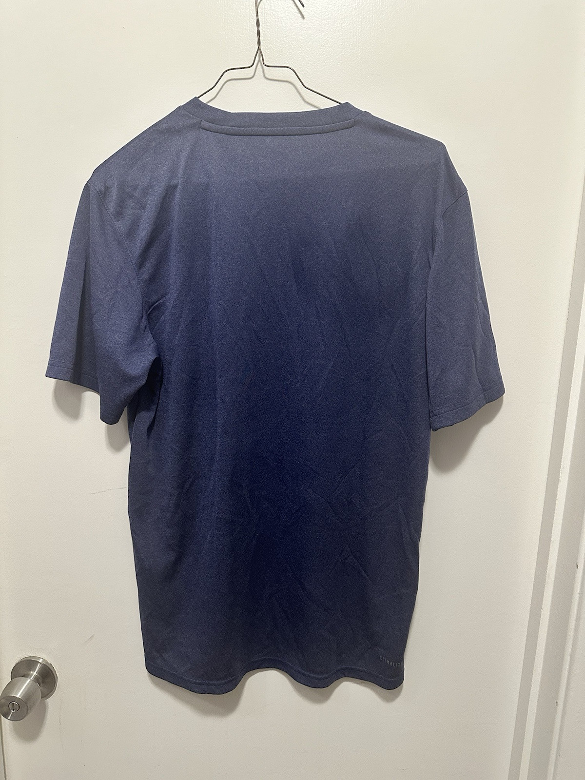 adidas Shirt Mens M dusty blue Short Sleeve Dri Fit T Shirt