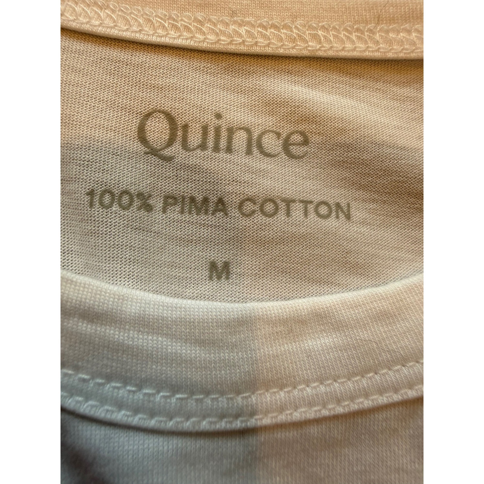 Quince Long Sleeve Tee Mens Medium White 100% Pima Cotton Crew Neck Classic Fit